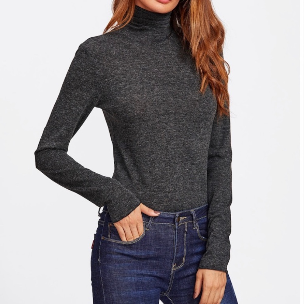 Shein heather grey turtleneck